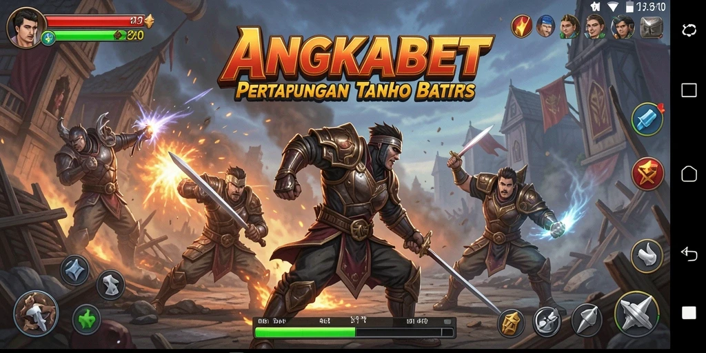 Screenshot gameplay ANGKABET yang penuh aksi pertarungan.