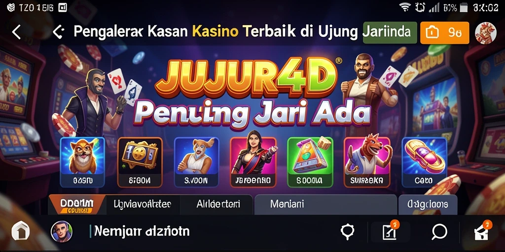 Tampilan menarik dari gameplay JUJUR4D kasino dengan dealer langsung.