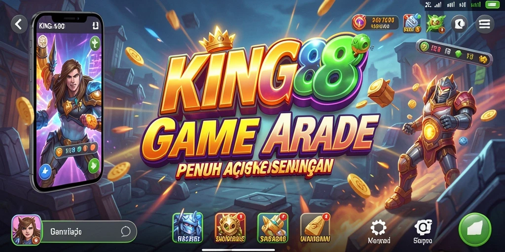 Tampilan gameplay menarik dari KING88 dengan aksi Arcade yang menggembirakan.