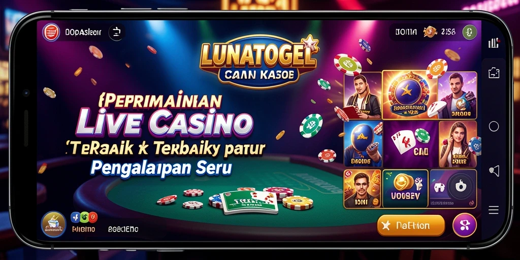 Screenshot gameplay LUNATOGEL yang menunjukkan aksi langsung dealer.
