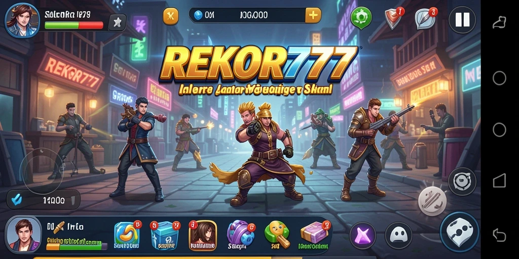 Tangkapan layar gameplay REKOR777 dengan desain grafis menarik.