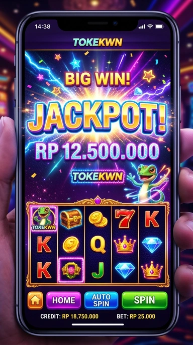 Tampilan utama aplikasi tokekwin yang ramah pengguna.